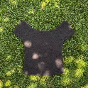 black off the shoulder top